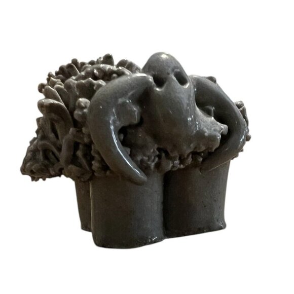 Spaghetti‎ Elephant Vintage Gray Clay Miniature Figurine 1” - Picture 2 of 5